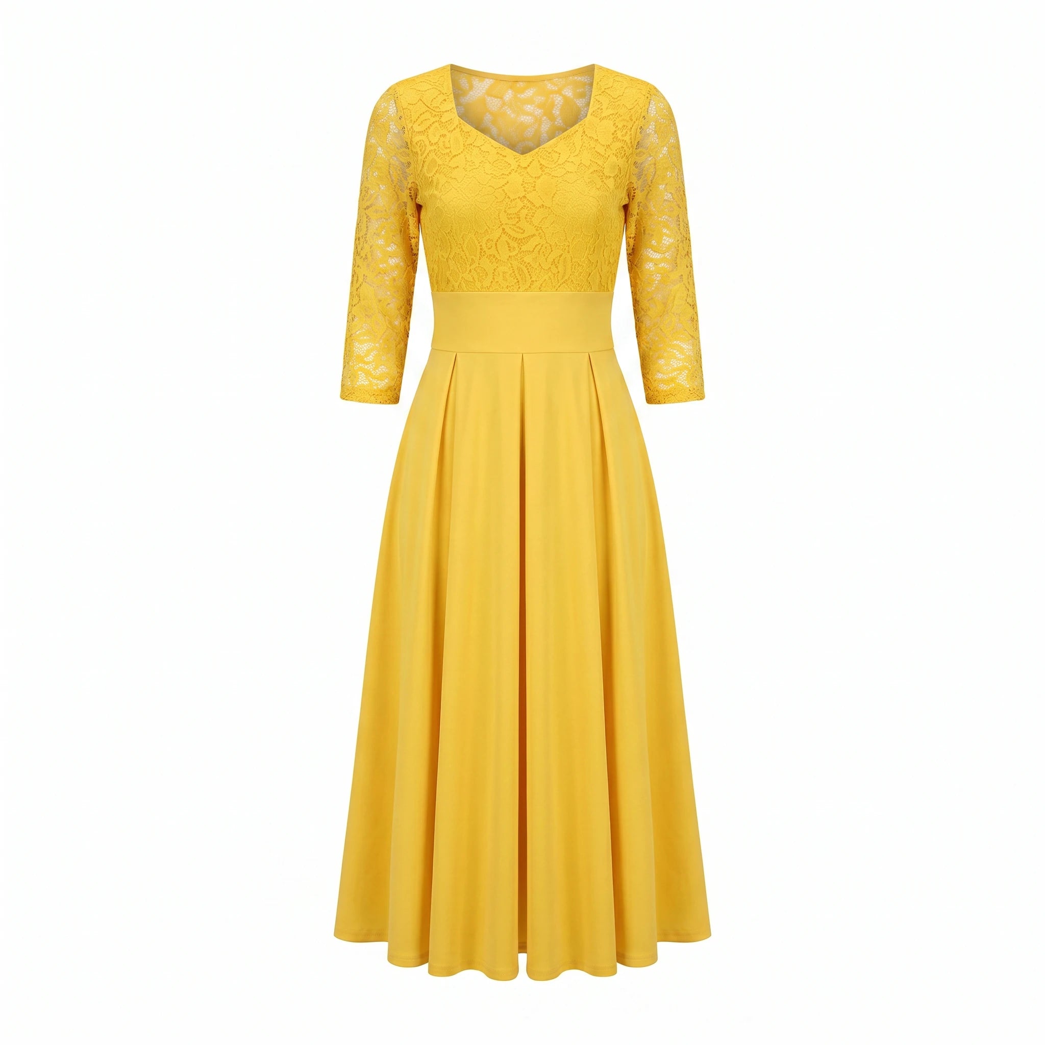 Lace Bodice Midi Dress WHD0605515-LF2539