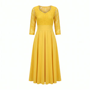 Lace Bodice Midi Dress WHD0605515-LF2539