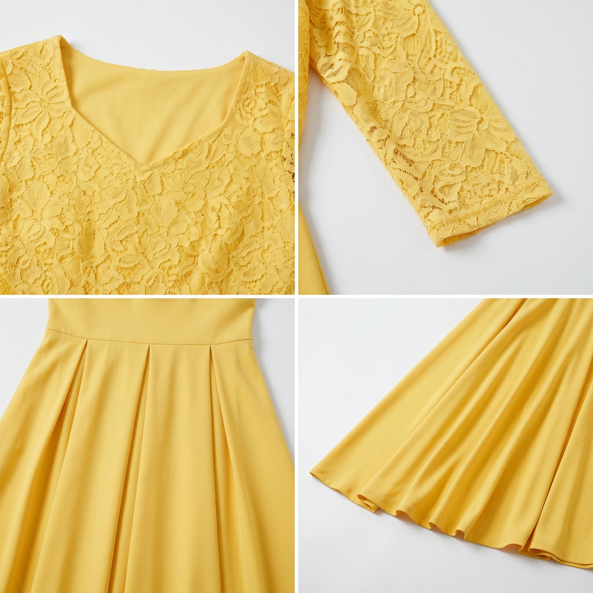 Lace Bodice Midi Dress WHD0605515-LF2539
