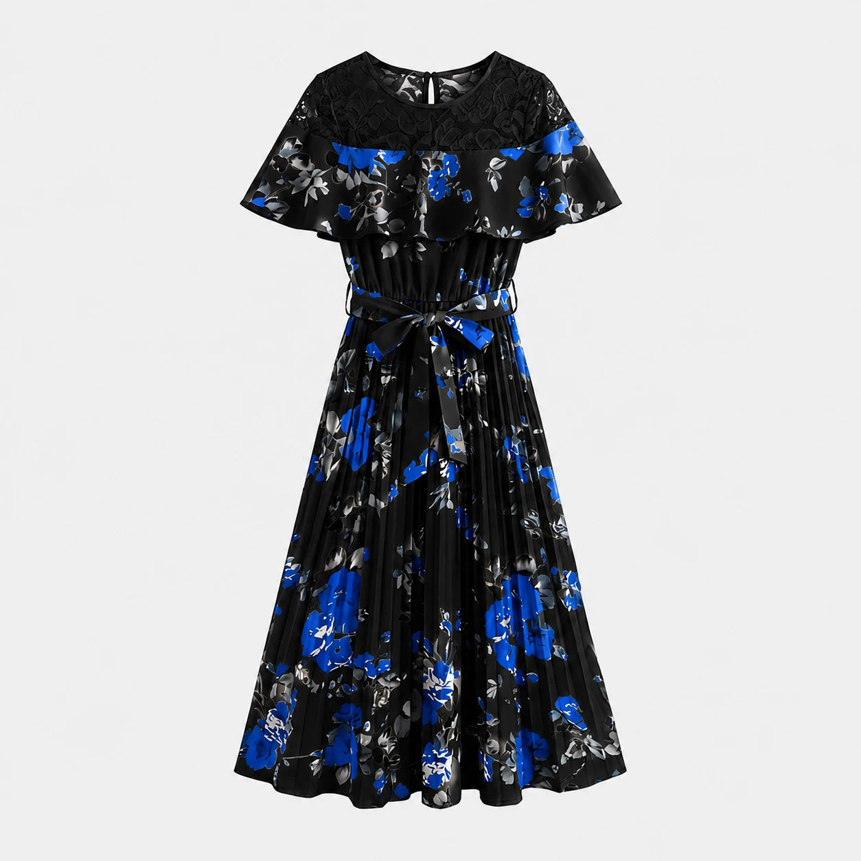 Floral Ruffle Midi Dress WHD0605519-LF2521