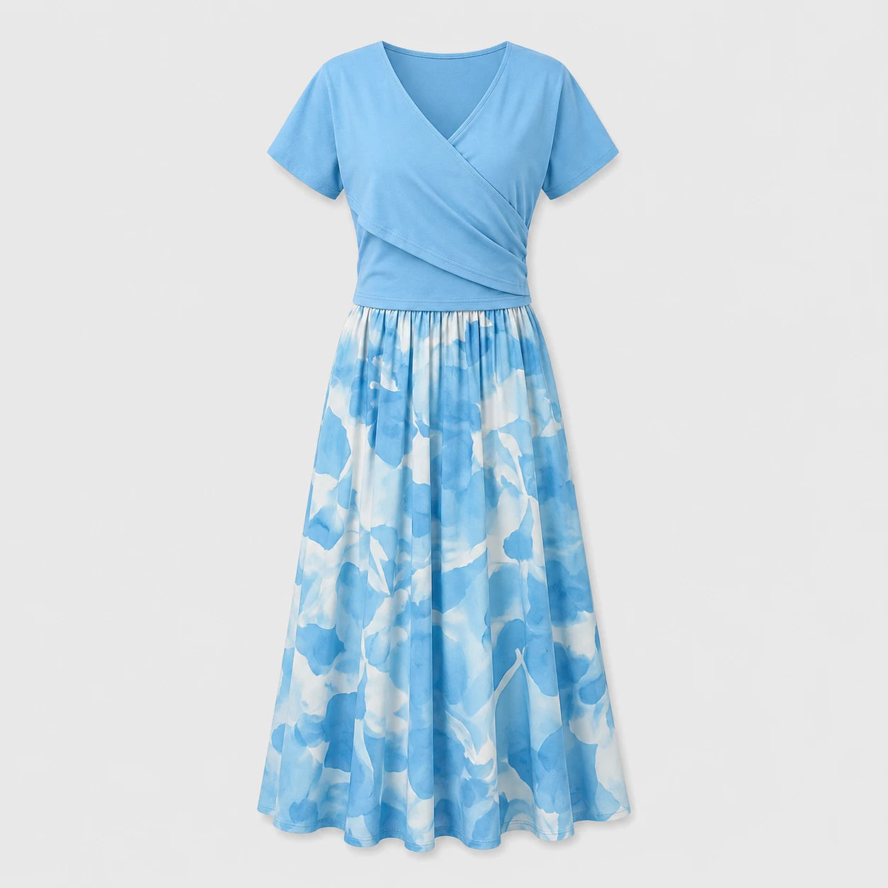 Wrap Top Floral Skirt Set WHD0605523-LF2548