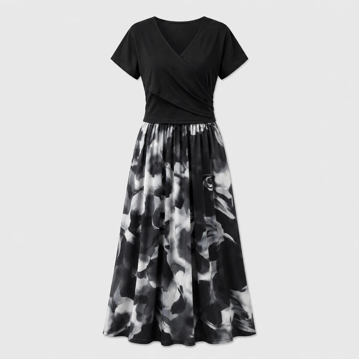 Wrap Top Floral Skirt Set WHD0605523-LF2548