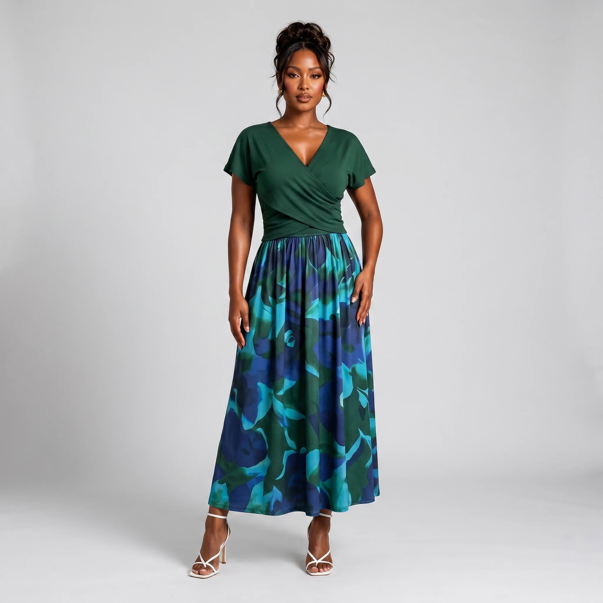 Wrap Top Floral Skirt Set WHD0605523-LF2548