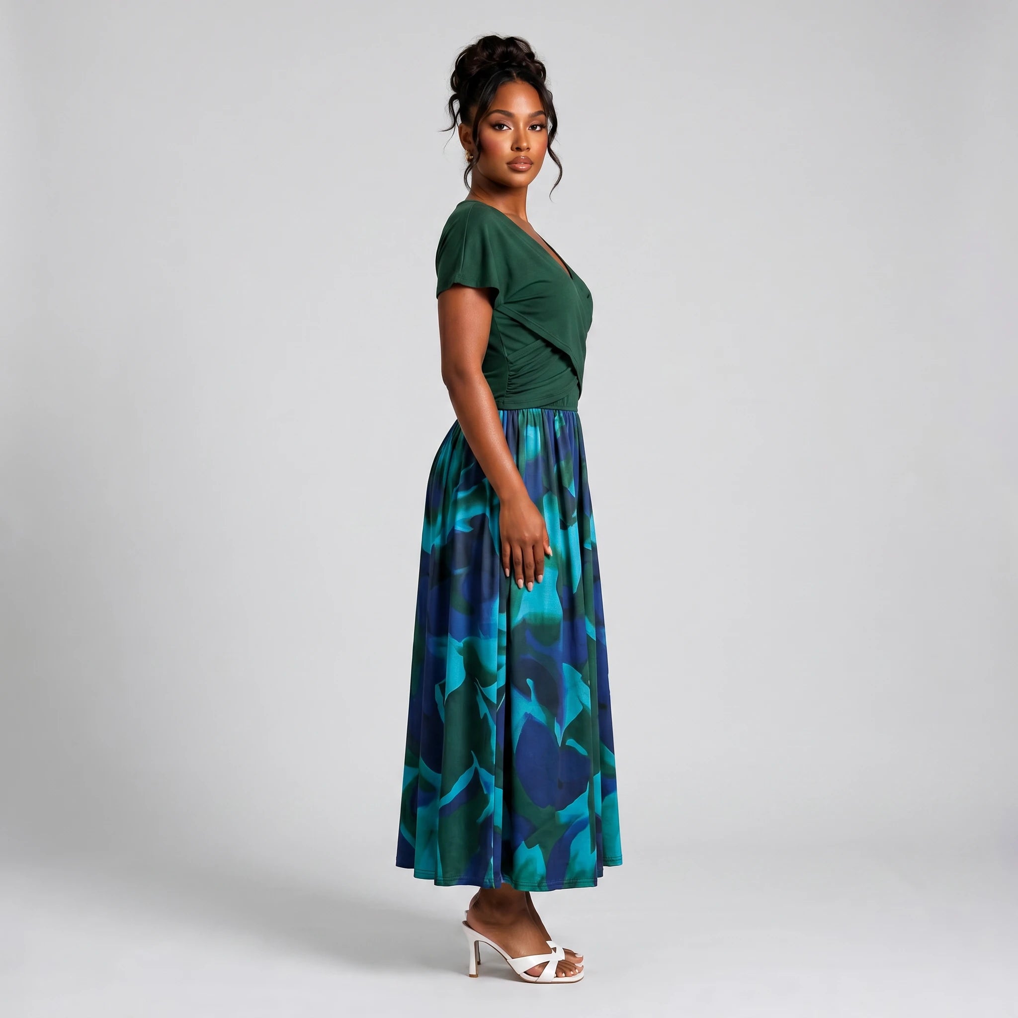 Wrap Top Floral Skirt Set WHD0605523-LF2548