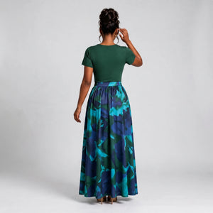 Wrap Top Floral Skirt Set WHD0605523-LF2548