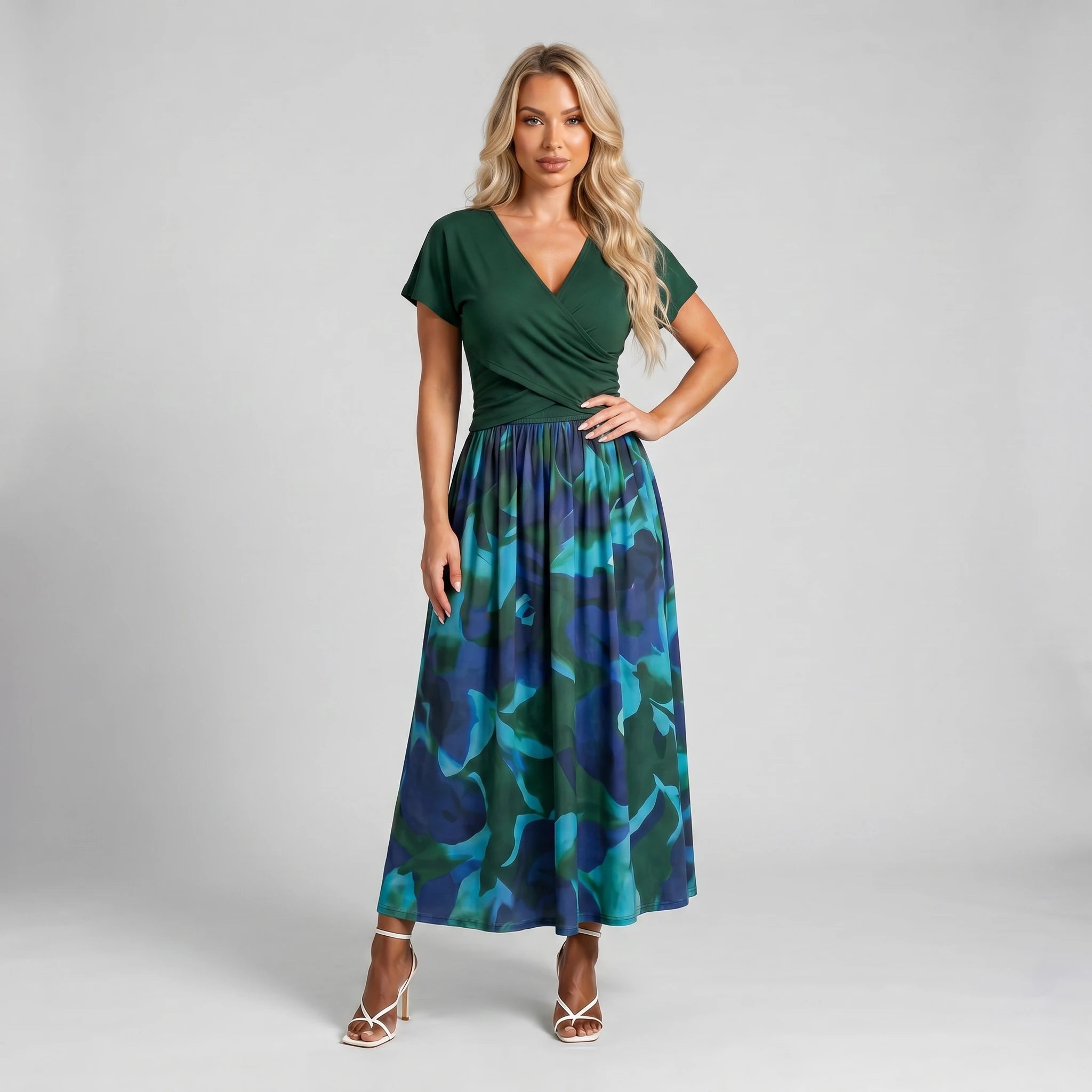 Wrap Top Floral Skirt Set WHD0605523-LF2548