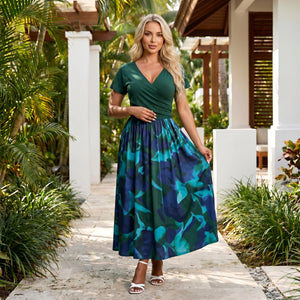 Wrap Top Floral Skirt Set WHD0605523-LF2548