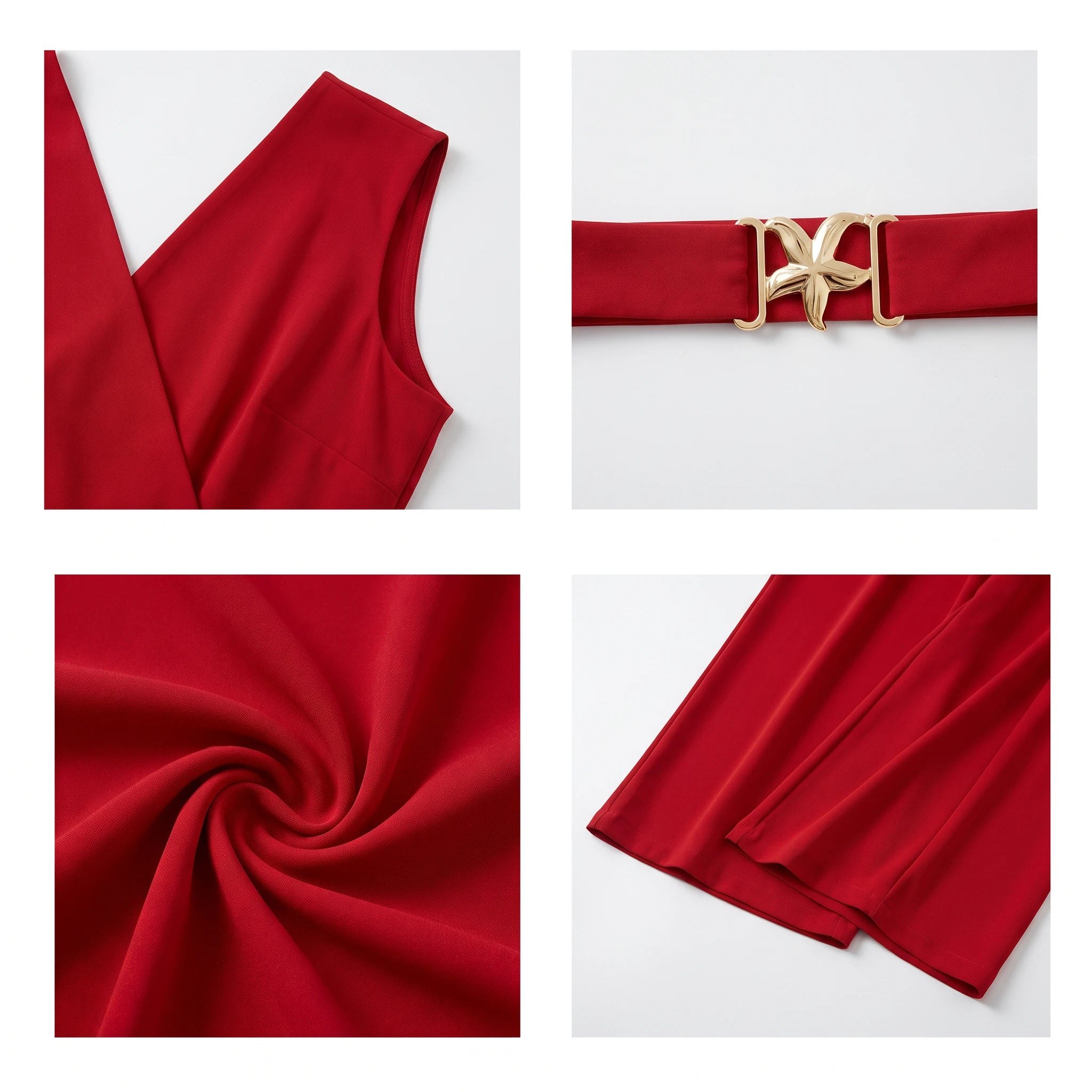 Belted Wide Leg Jumpsuit WHD0605525-LF2513