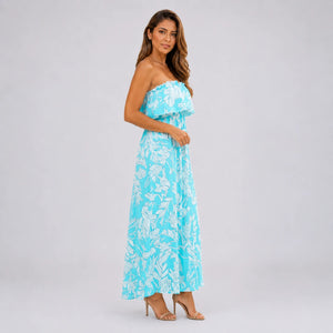 Tropical Ruffle Maxi Dress WHD0606001