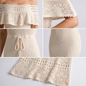 Ivory Crochet Skirt Set WHD0606007