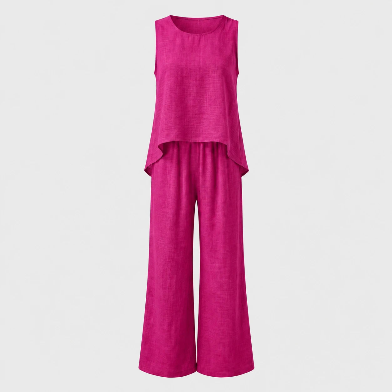 Crochet Back Wide Leg Set WHD0606008