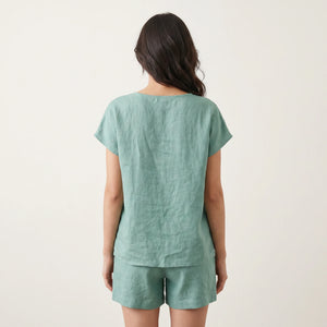 Mint Linen Short Set WHD0606009