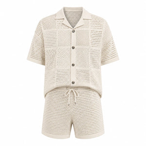 Openwork Button Short Set WHD0606010