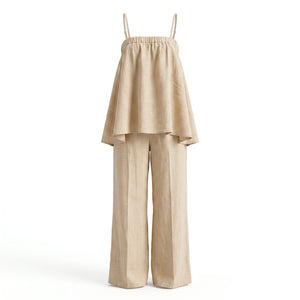 Linen-Look Cami Pants Set WHD0606015