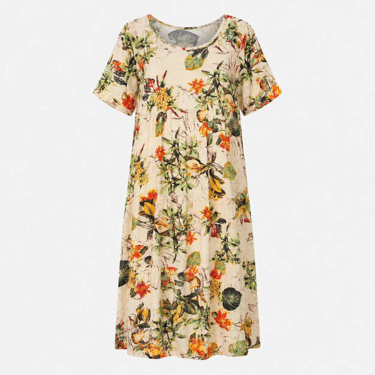 Tropical Floral Midi Dress WHD0606017
