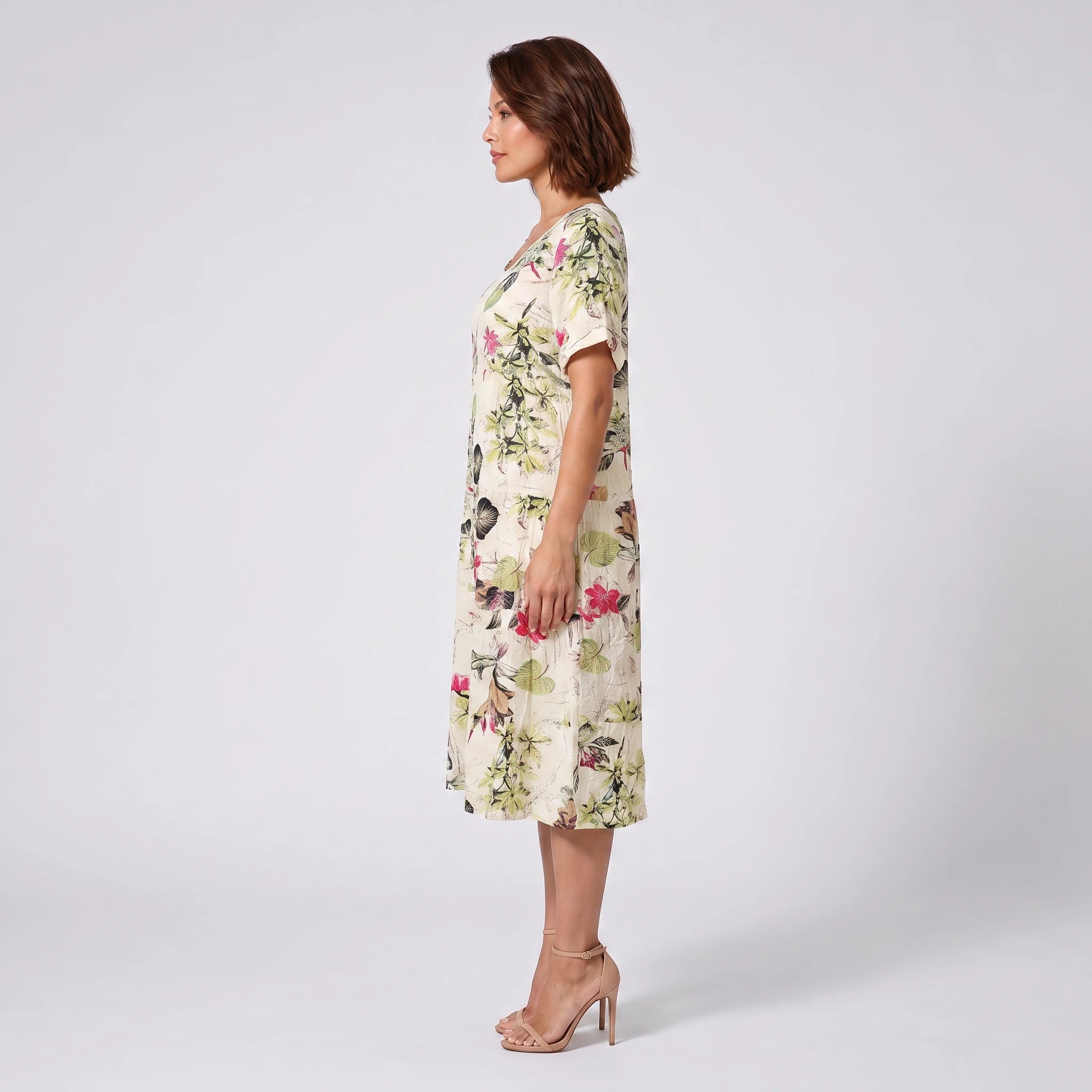 Tropical Floral Midi Dress WHD0606017