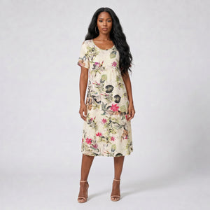 Tropical Floral Midi Dress WHD0606017