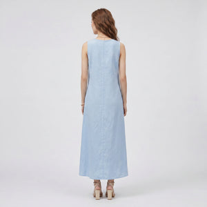 Asymmetric Button Maxi Dress WHD0606019