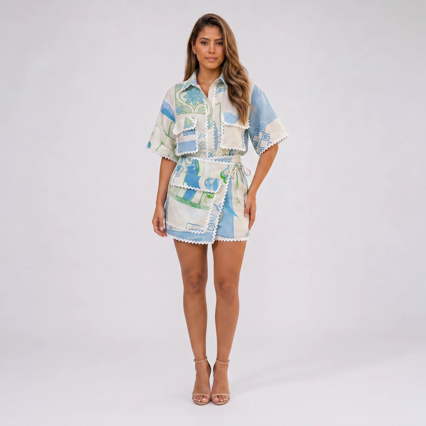 Linen-Look Pocket Midi Dress WHD0606022
