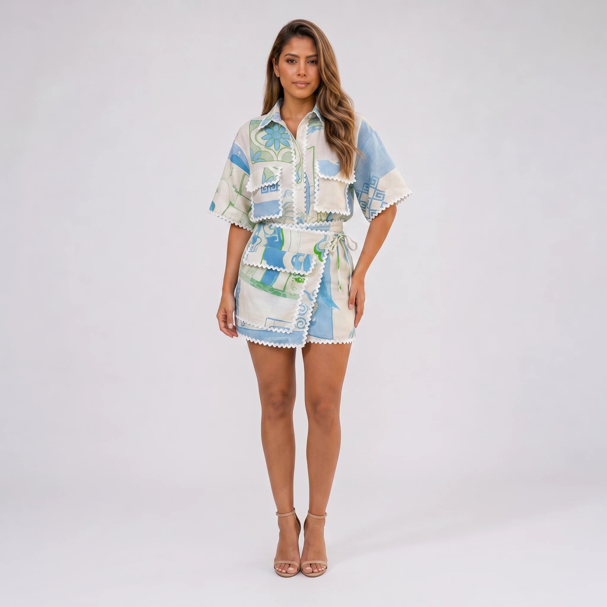 Linen-Look Pocket Midi Dress WHD0606022