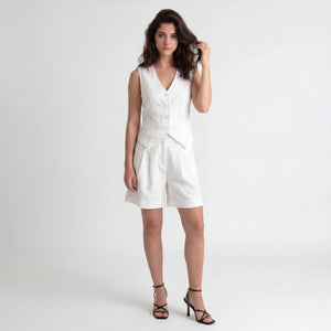 White Puff Sleeve Mini Dress WHD0606024