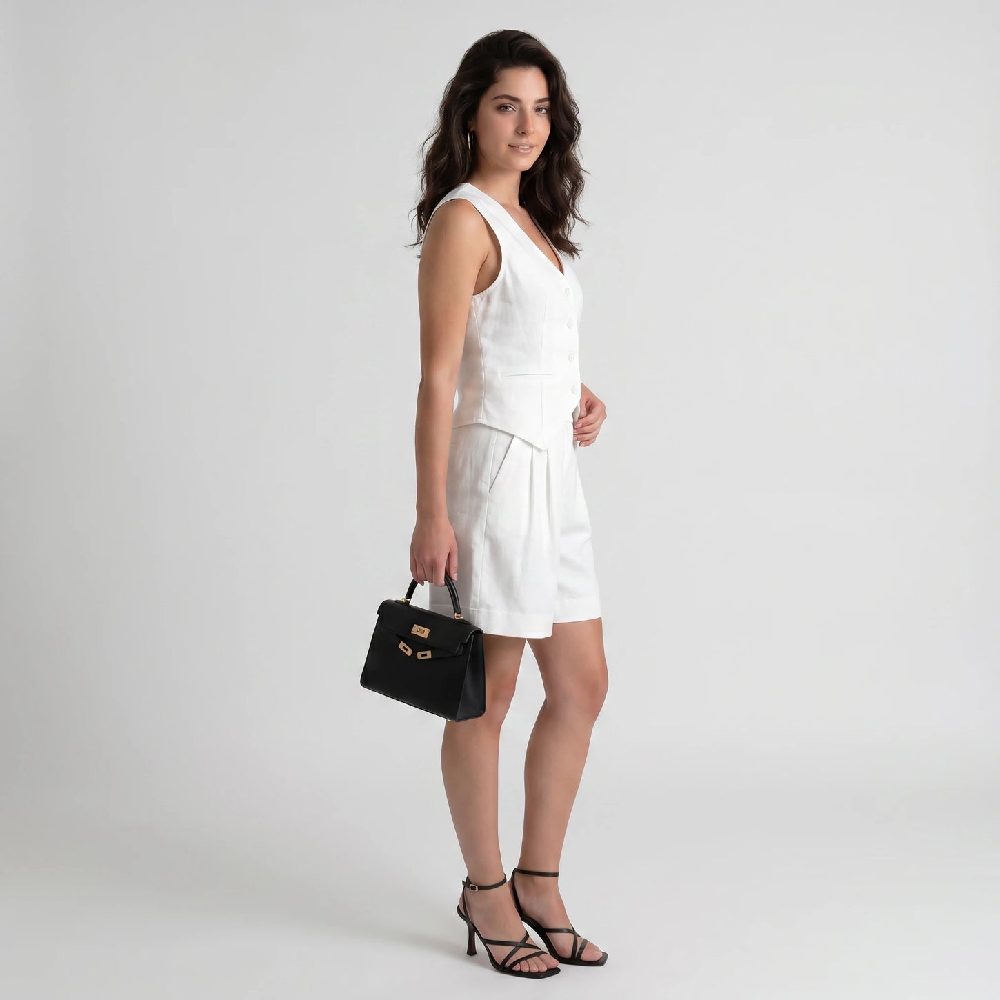 White Puff Sleeve Mini Dress WHD0606024