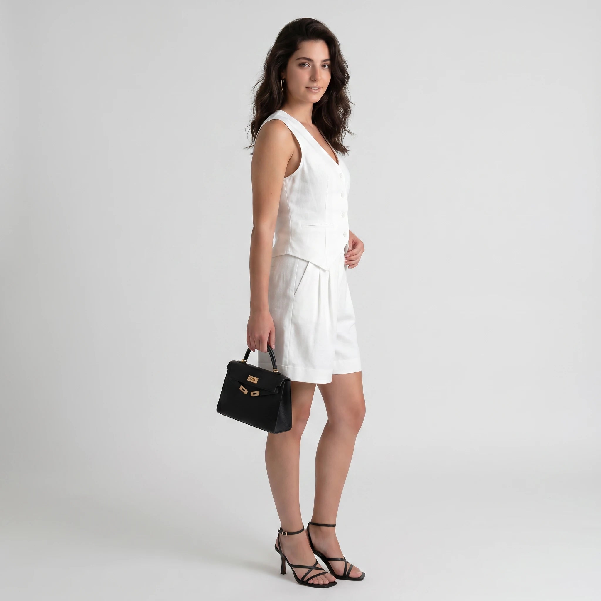 White Puff Sleeve Mini Dress WHD0606024