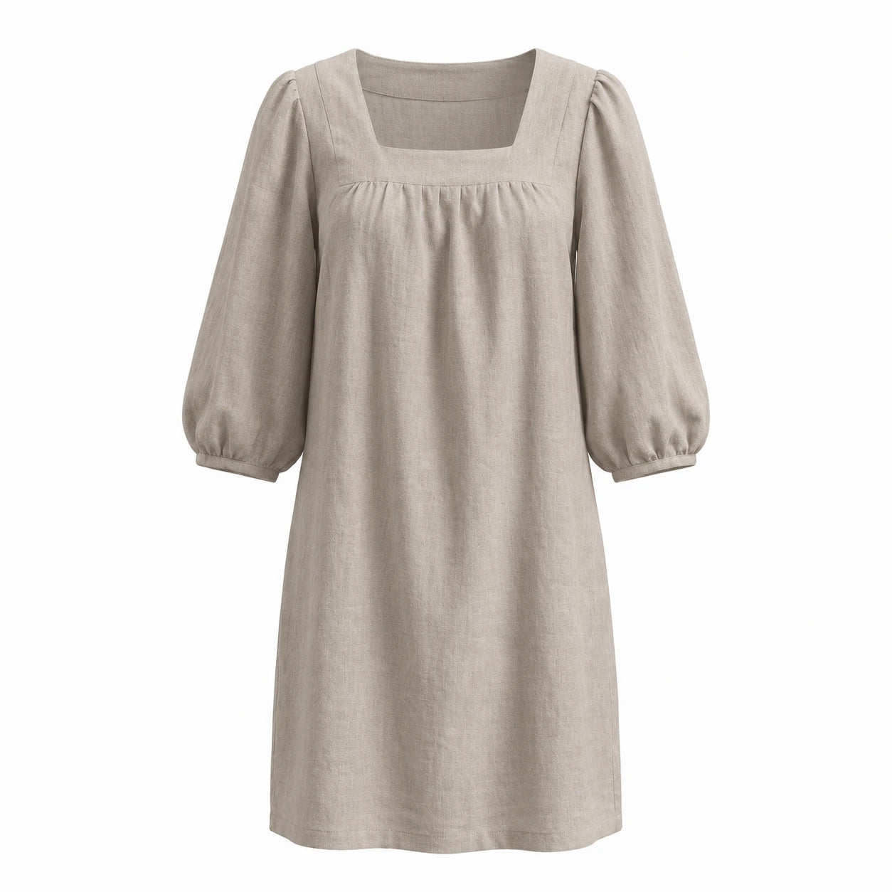 White Puff Sleeve Mini Dress WHD0606025