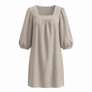 White Puff Sleeve Mini Dress WHD0606025