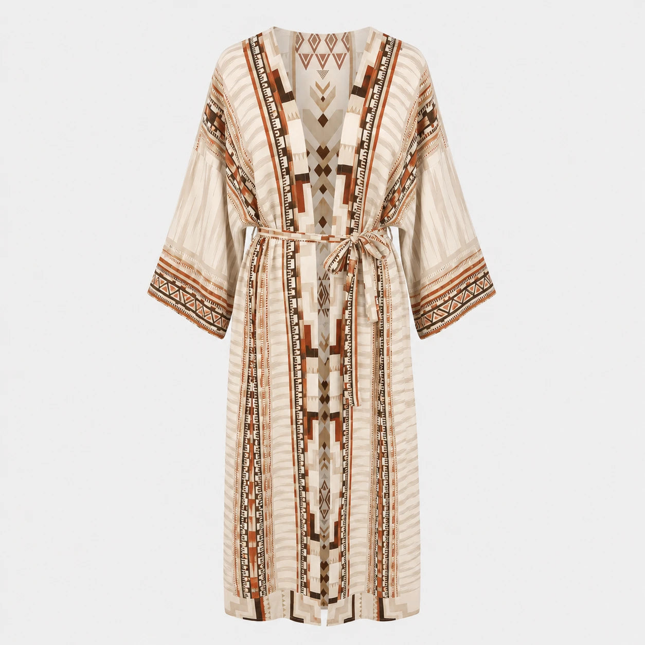 Printed Belted Kimono Cover-Up WHD0606028