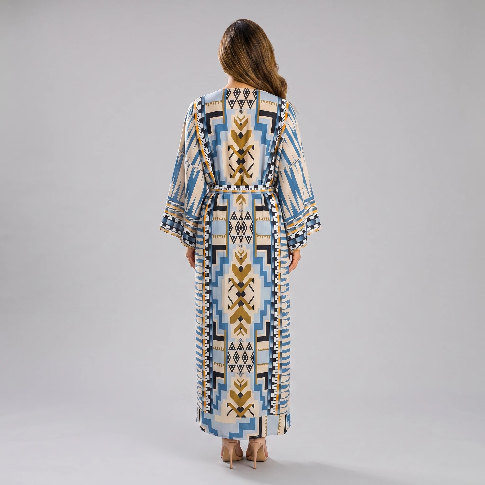 Printed Belted Kimono Cover-Up WHD0606028