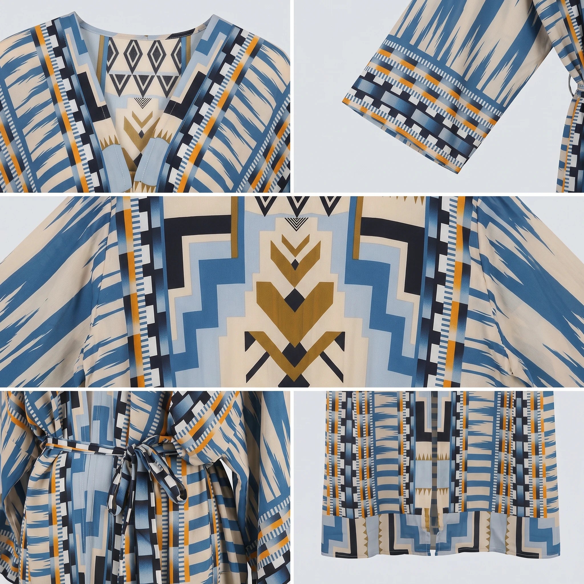 Printed Belted Kimono Cover-Up WHD0606028