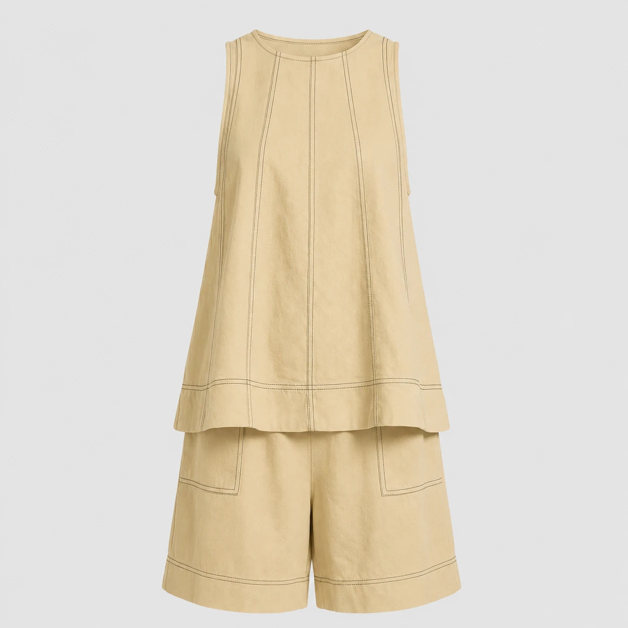 Contrast Stitch Short Set WHD0606029
