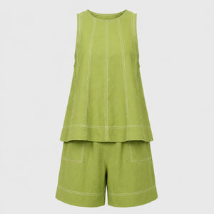 Contrast Stitch Short Set WHD0606029
