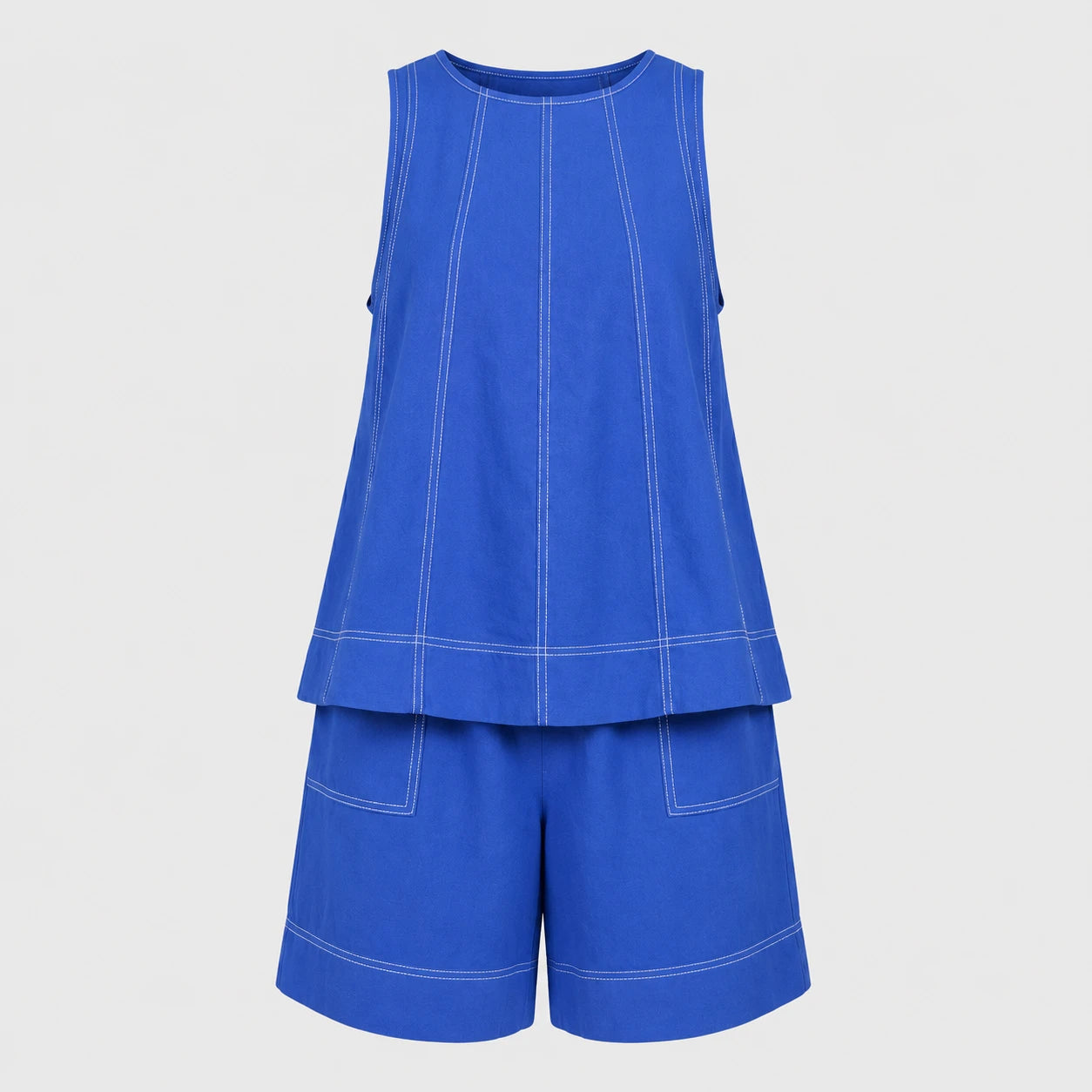 Contrast Stitch Short Set WHD0606029