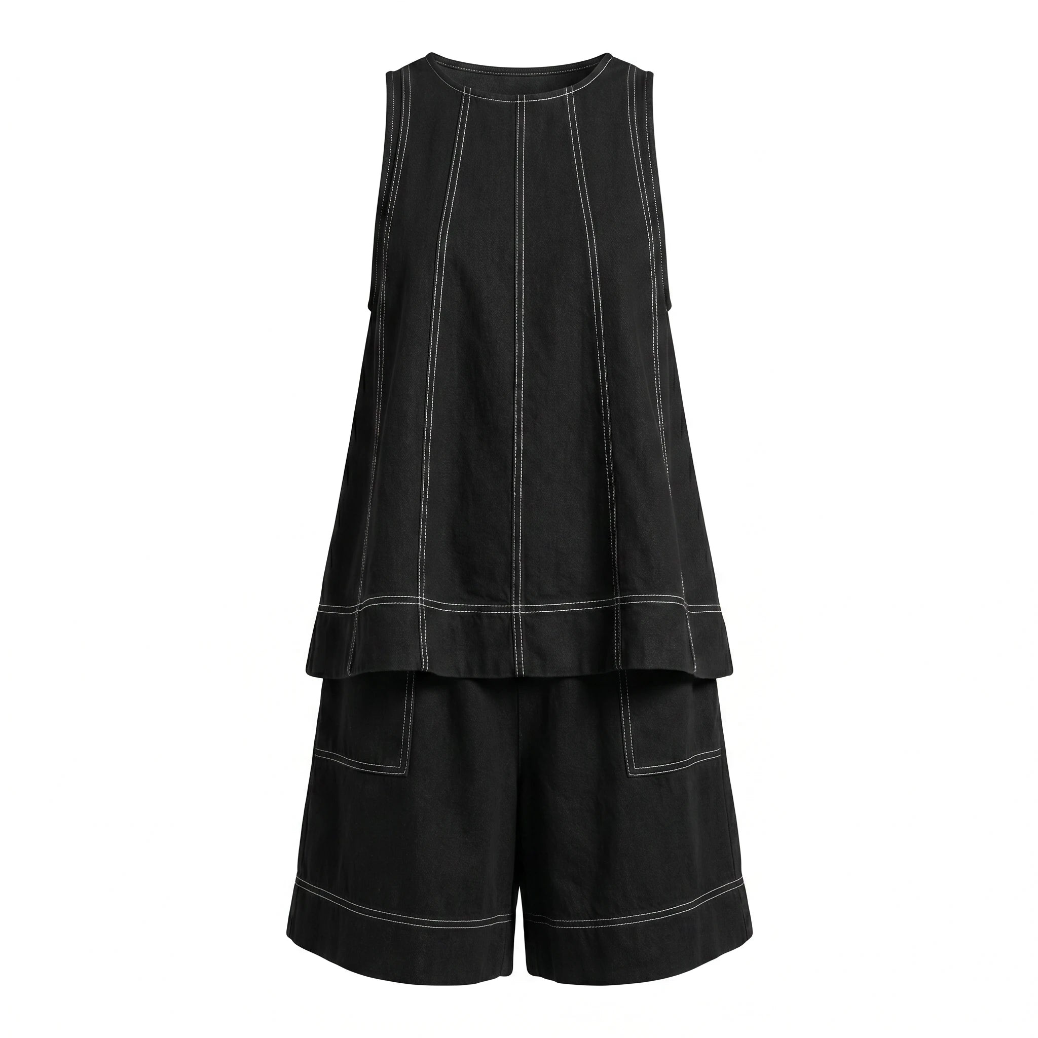 Contrast Stitch Short Set WHD0606029