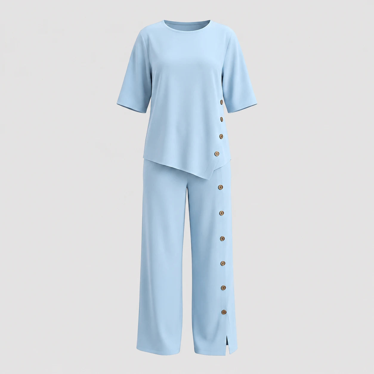 Side Button Wide Leg Set WHD0606031