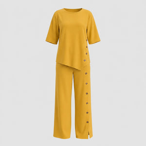 Side Button Wide Leg Set WHD0606031