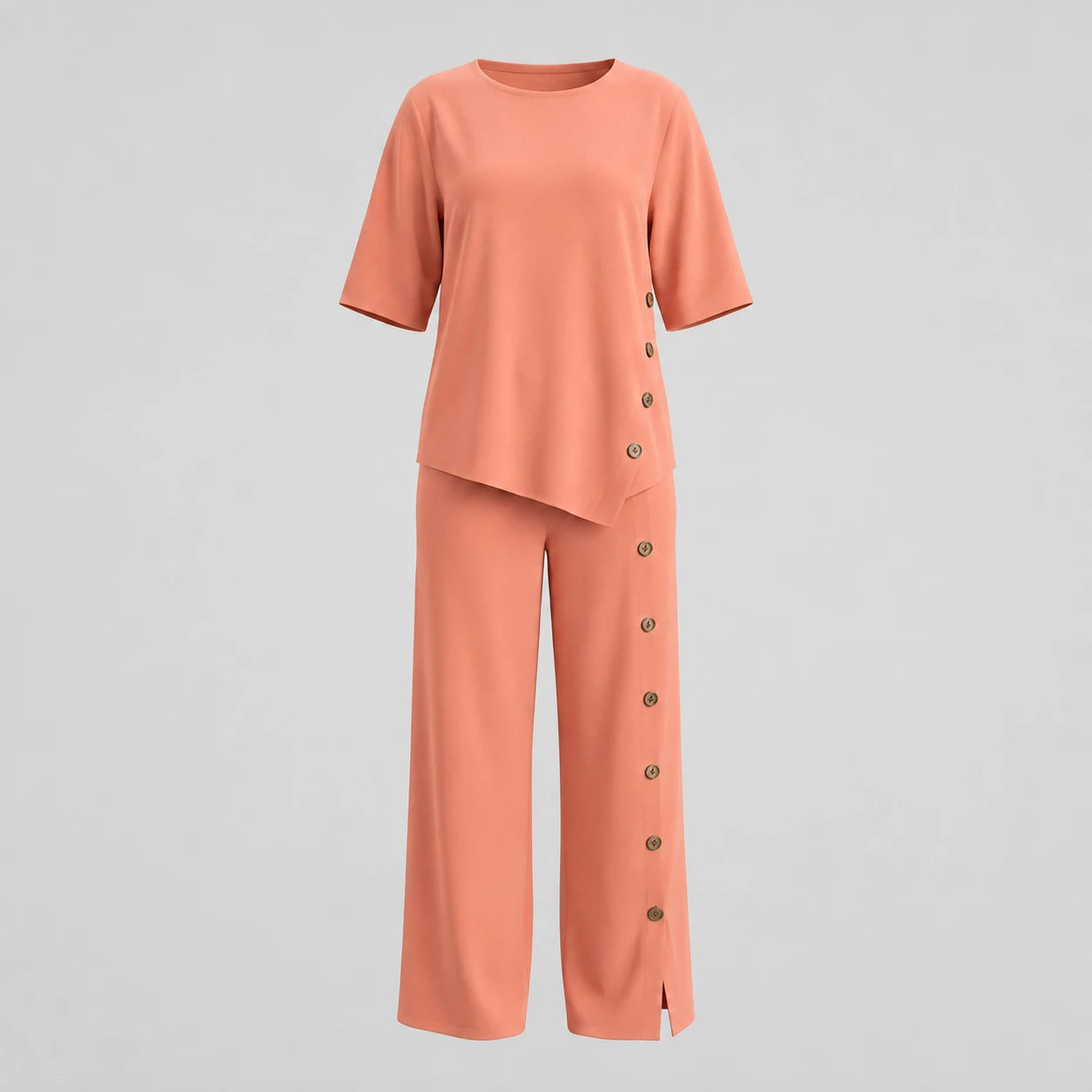 Side Button Wide Leg Set WHD0606031