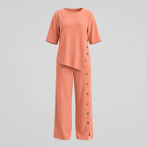 Side Button Wide Leg Set WHD0606031