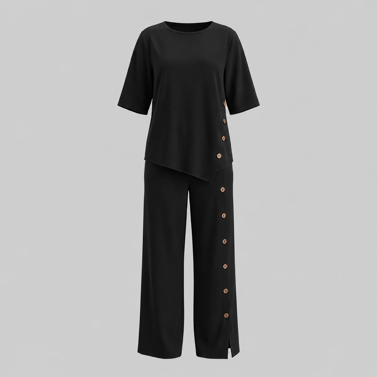 Side Button Wide Leg Set WHD0606031