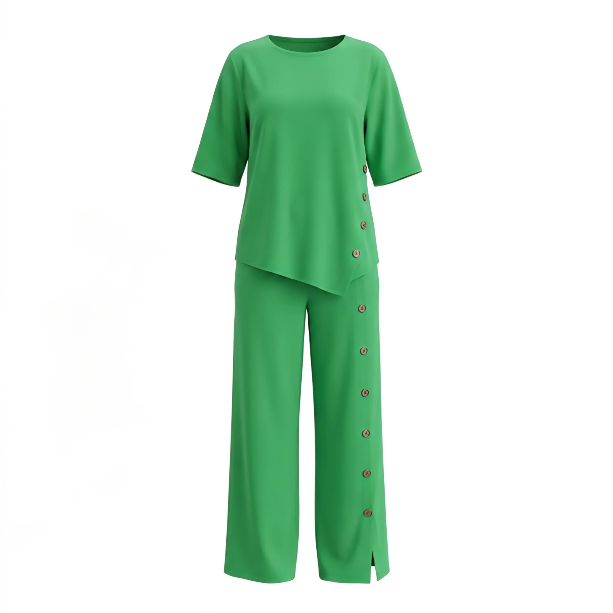 Side Button Wide Leg Set WHD0606031