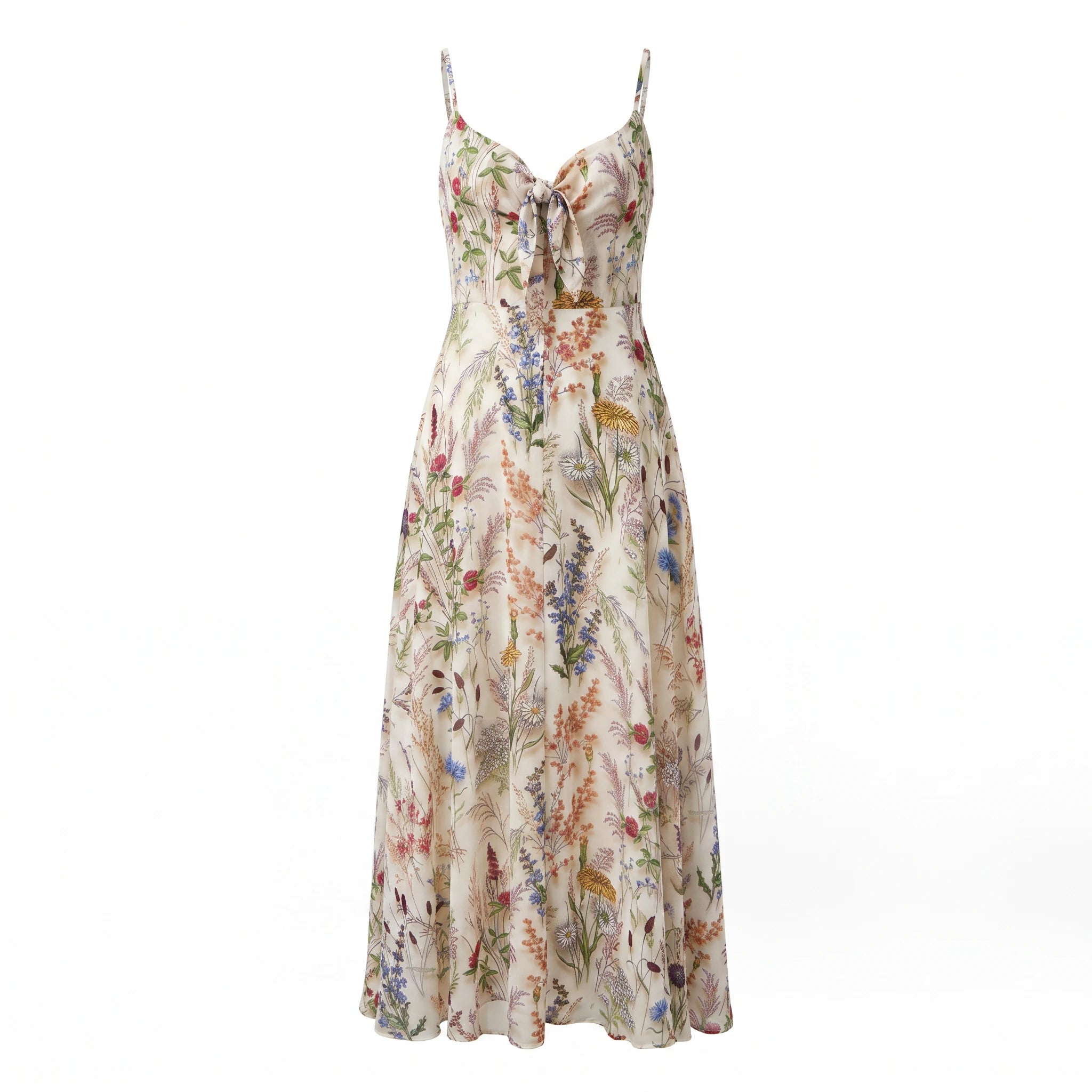 Watercolor Cutout Maxi Dress WHD0606036