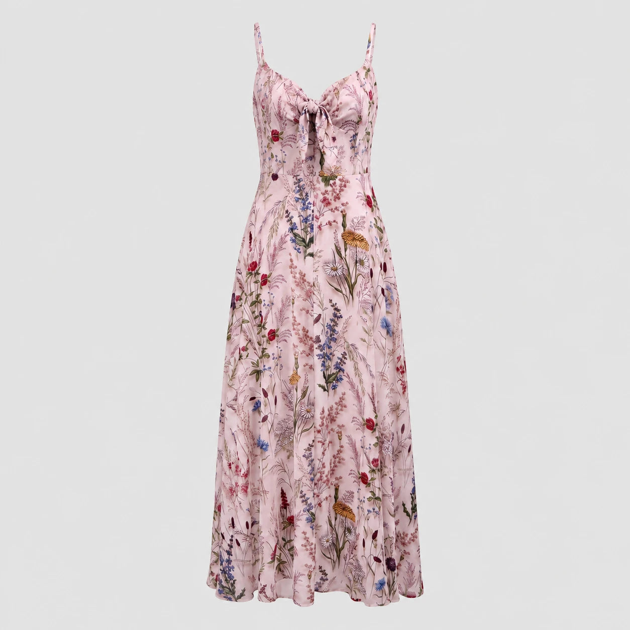 Floral Tie Front Maxi Dress WHD0606037