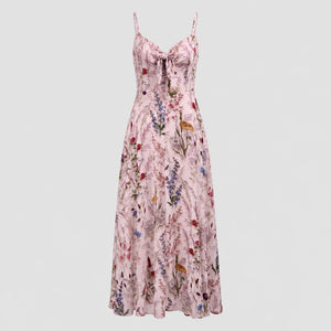 Floral Tie Front Maxi Dress WHD0606037
