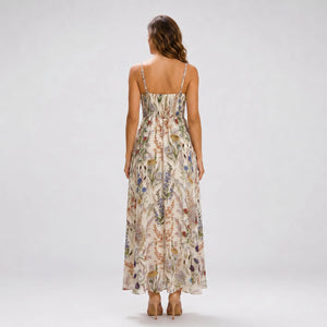 Floral Tie Front Maxi Dress WHD0606037