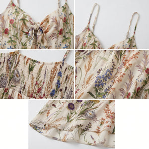 Floral Tie Front Maxi Dress WHD0606037