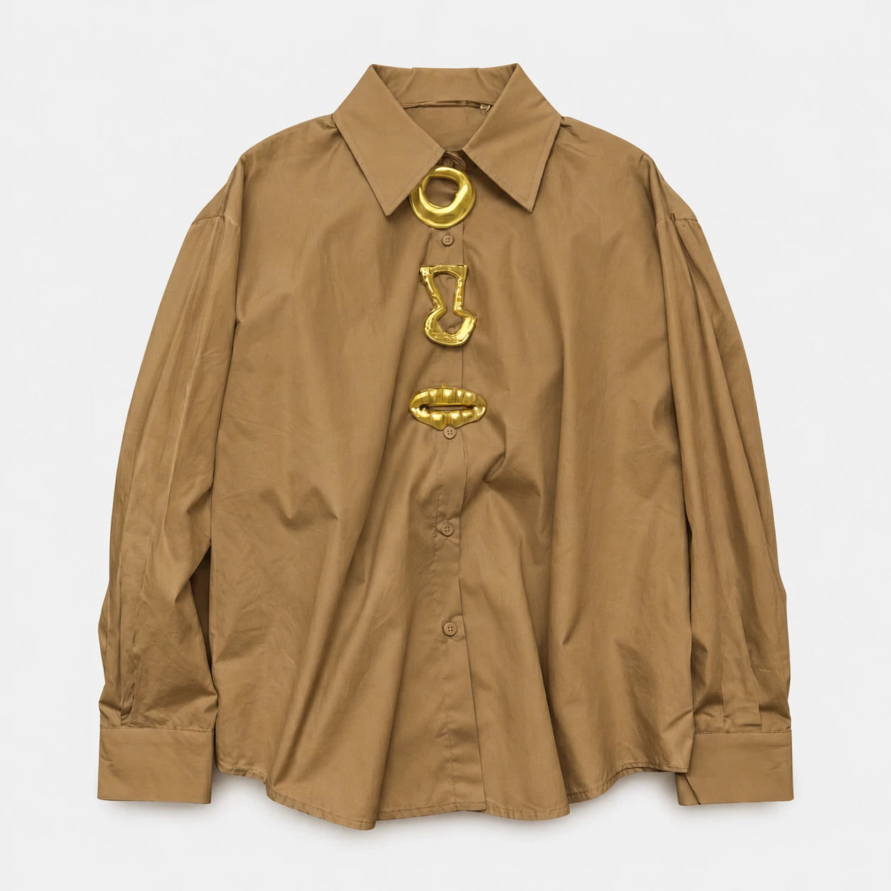 Gold Detail White Shirt WHD0606039