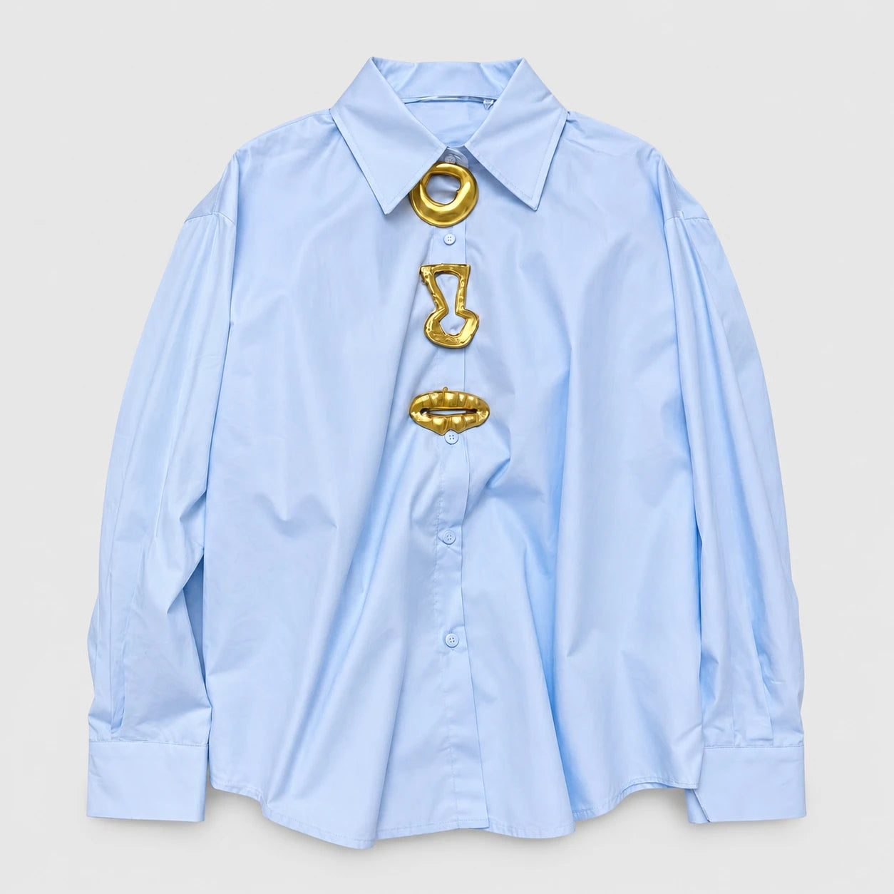 Gold Detail White Shirt WHD0606039
