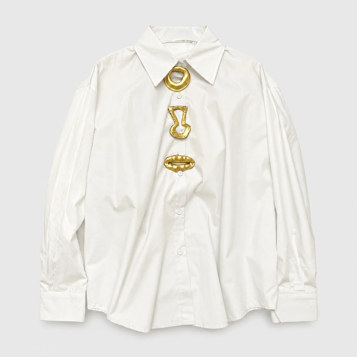Gold Detail White Shirt WHD0606039